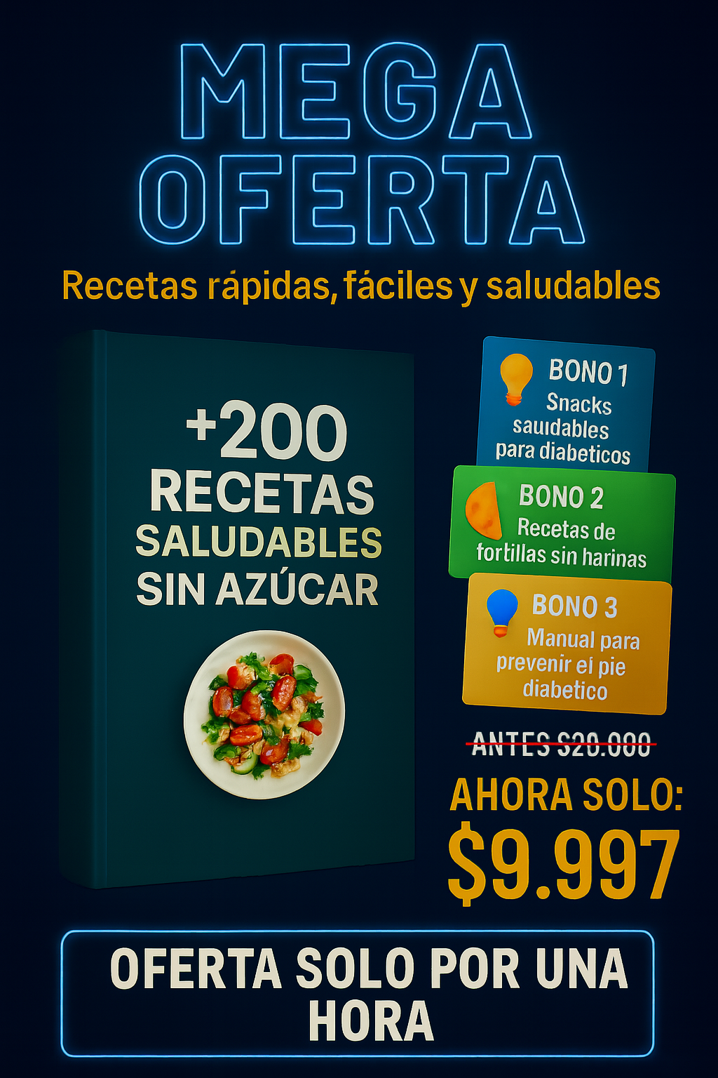 📘 Ebook +200 RECETAS: Comé Rico, sano y SIN ELIMINAR CARBOHIDRATOS